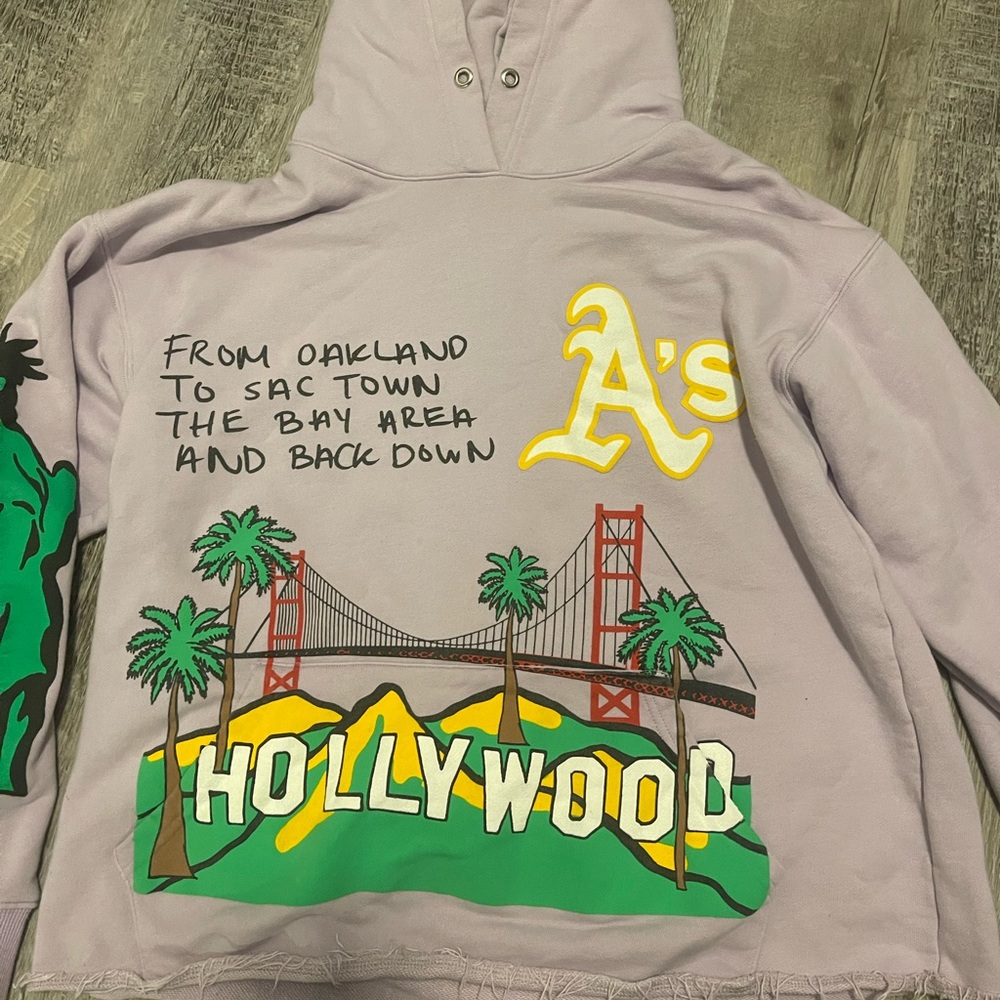 Purple A's Sweatshirt with California Design